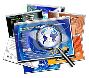 Technology website page design search