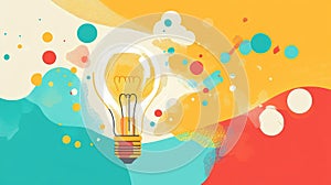 technology zooming innovation lightbulb