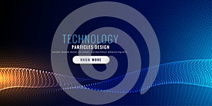 Techology particle mesh background design