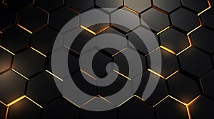 Techy, futuristic background image with hexagon pattern photo
