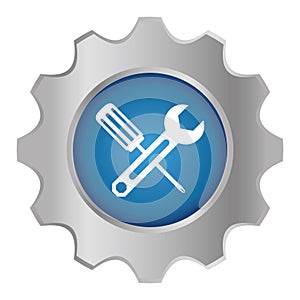 tecnical repair service emblem icon