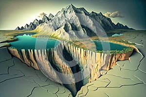 Tectonic faults breaking the Earth