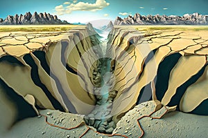 Tectonic faults breaking the Earth