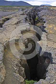 Tectonic plate huge crack