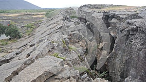 Tectonic plates drifting apart