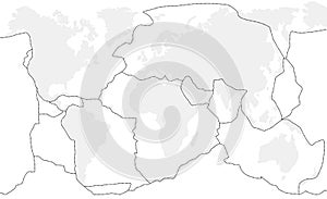 Tectonic Plates Unlabeled