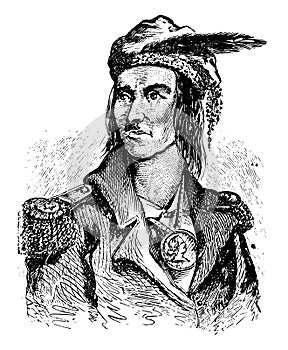 Tecumseh vintage illustration