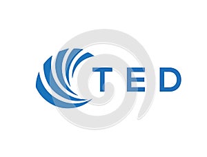 TED letter logo design on white background. TED creative circle letter logo