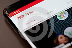 Ted talks app menu