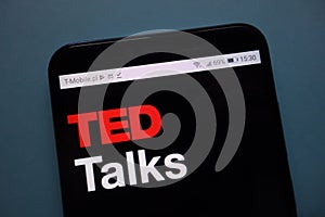 TED Talks logo displayed on smartphone