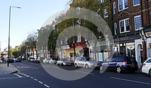 Teddington High Street on a Sunday Morning in Autumn