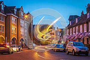 A Street View with Light Traces - Teddington South West London, UK