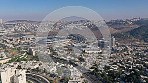 Teddy and Arena Stadium in Jerusalem Aerial view