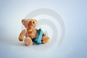 Teddy bear and asthma spray