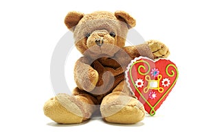 Teddy bear with big sweet heart
