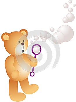 Teddy Bear Blowing Bubbles