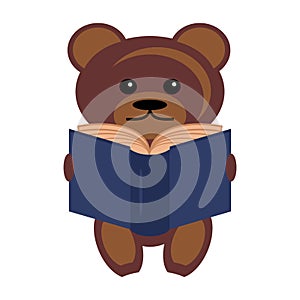Teddy bear with book