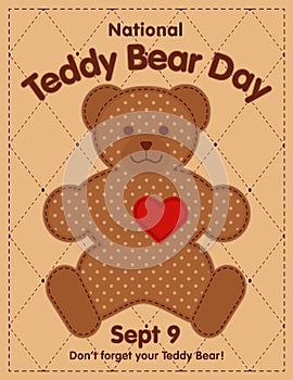 Teddy Bear Day, September 9 National Holiday