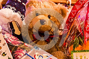 Teddy bear Dranik with Ð¡hristmas presents