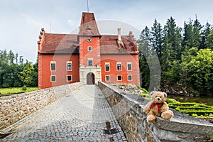 Teddy bear Dranik near Cervena Lhota castle.