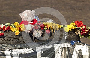 Teddy bear on Euromaidan photo