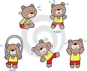 Teddy Bear exercise workout at the gym