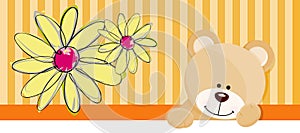Teddy bear flower banner