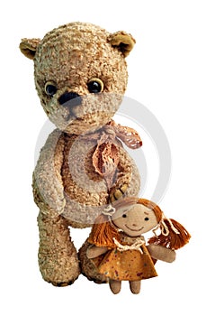 Teddy-bear with girlfriend