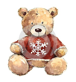 Bear toy stuffed animal red