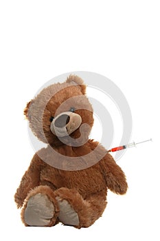 Teddy Bear Having Injection