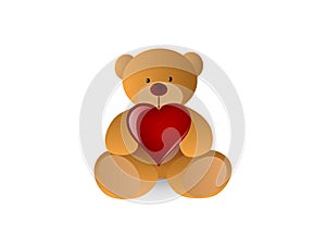 Teddy bear with heart