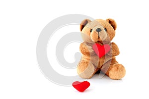 Teddy Bear Holding a heart-shaped