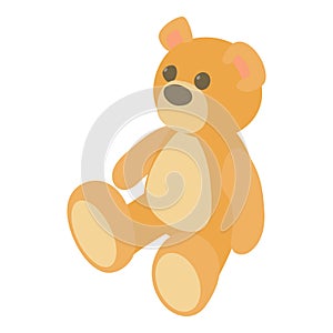 Teddy bear icon, cartoon style