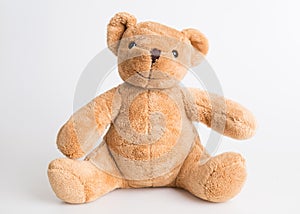 Teddy Bear on Isolate background. bow cute art nice love floor b