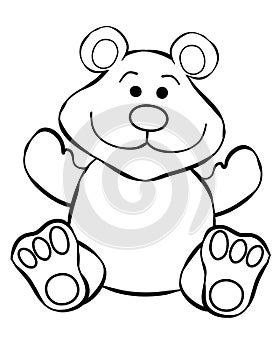 Teddy Bear Line Art