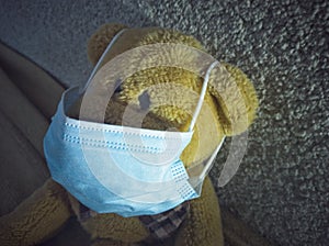 Teddy bear with mask