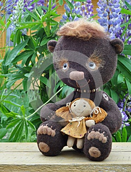 Teddy-bear Mocca with girlfriend