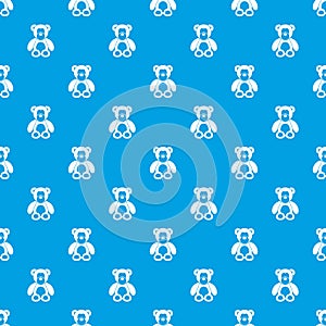 Teddy bear pattern seamless blue