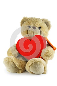 Teddy bear with red heart