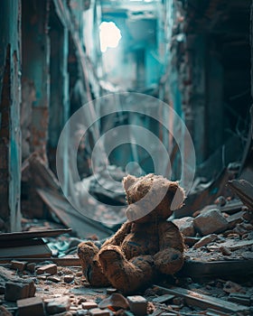 Teddy Bear Among Ruins