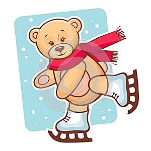 Teddy bear skating