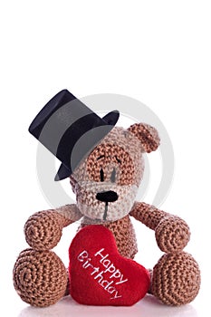 Teddy bear with stovepipe