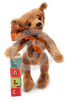 Teddy Bear with toy blocks