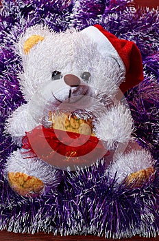 Teddy bear waiting for Santa