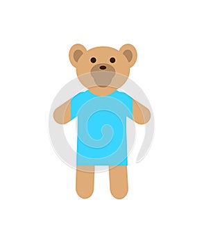 Teddy Bear Wearing Sweater Vector Illustration