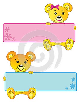 Teddy bears banners