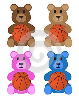 Teddy Bears With Basketballs