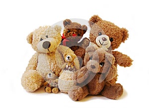 Teddy bears family photo