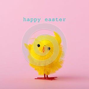Teddy chick and text happy easter