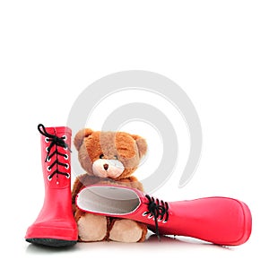Teddybear with boots photo